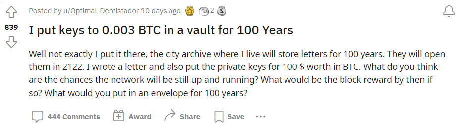 bitcoin for 100 years